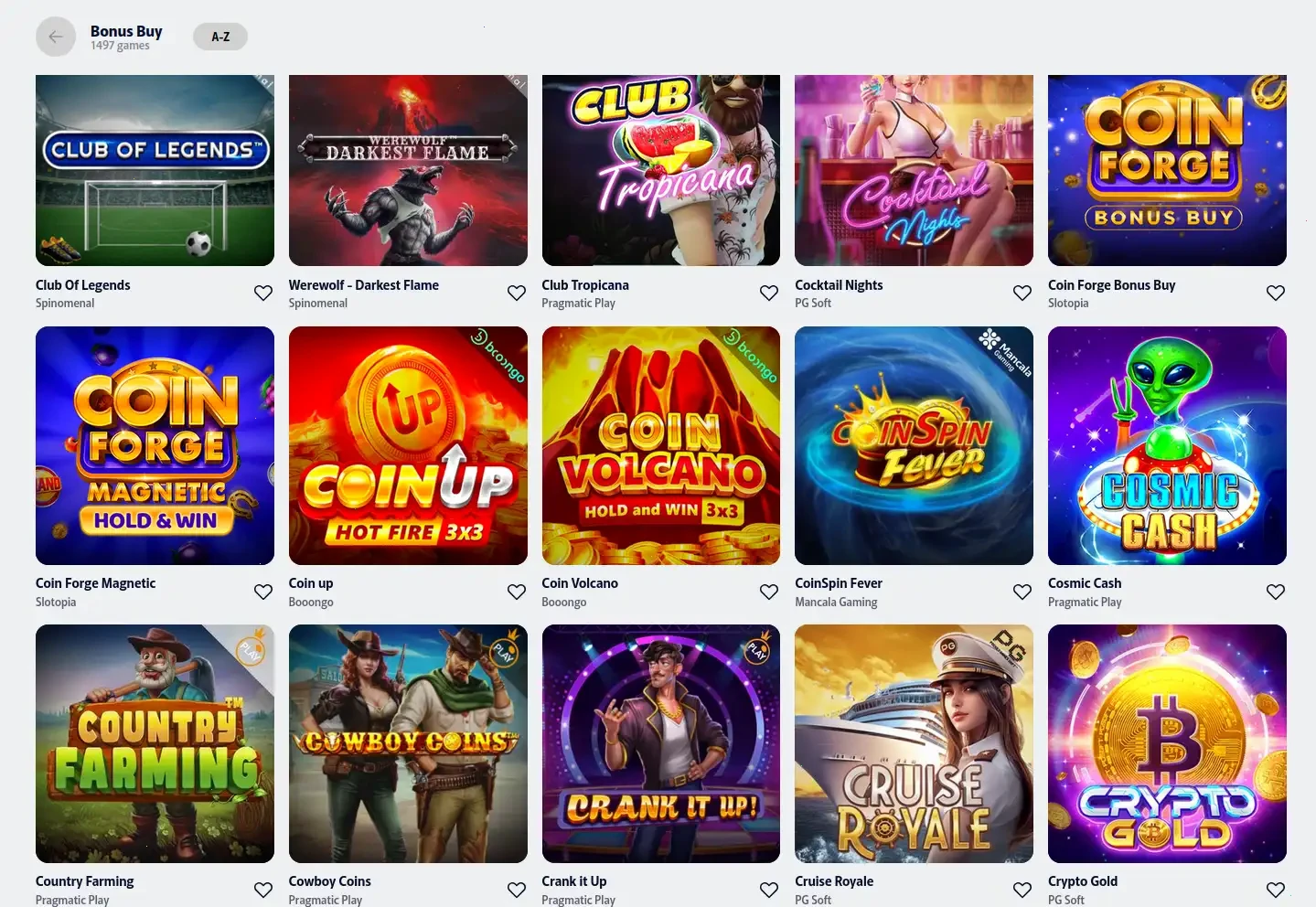 Schermata di accesso al casinò online Vincispin con giochi e bonus